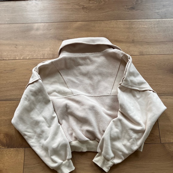 Women's Tan Zip-Up Sweatshirt pull over size L - Picture 9 of 9